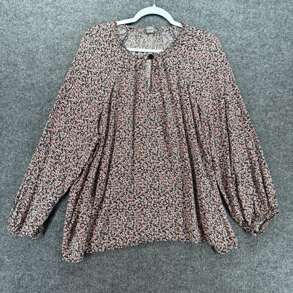 Old Navy Top Womens 2XL Ditsy Floral Long Sleeve Peasant Boho Cottage Prairie